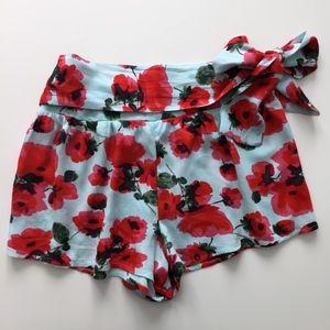 Billabong Flowy Side Tie Floral Shorts Sz Small